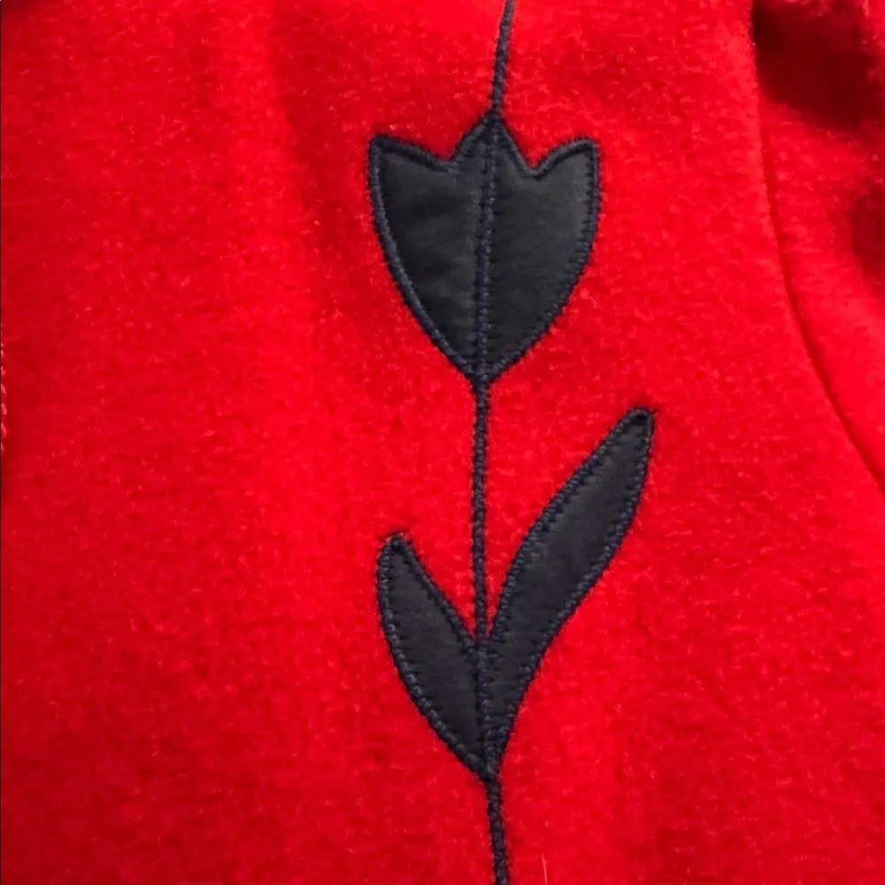 📌Red Wool Girls Hooded Coat Size 6 Classic Winter Dress Coat USA Made